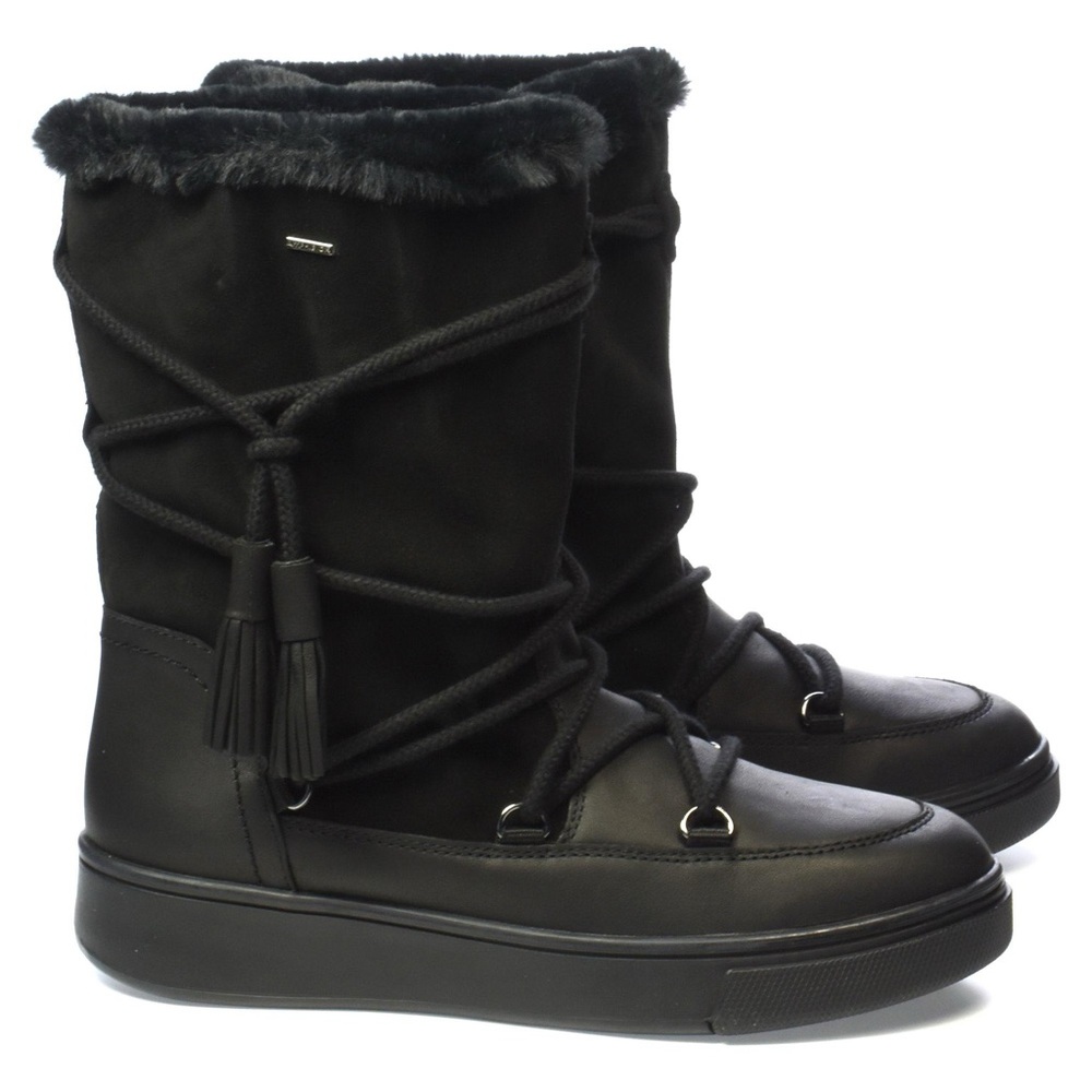 Geox Black Winter Boots, Warm and Fashionable size 10